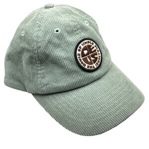 Deus Ex Machina Green Corduroy Logo Pushstart Dad Cap Adult OS Motorcycle Grunge